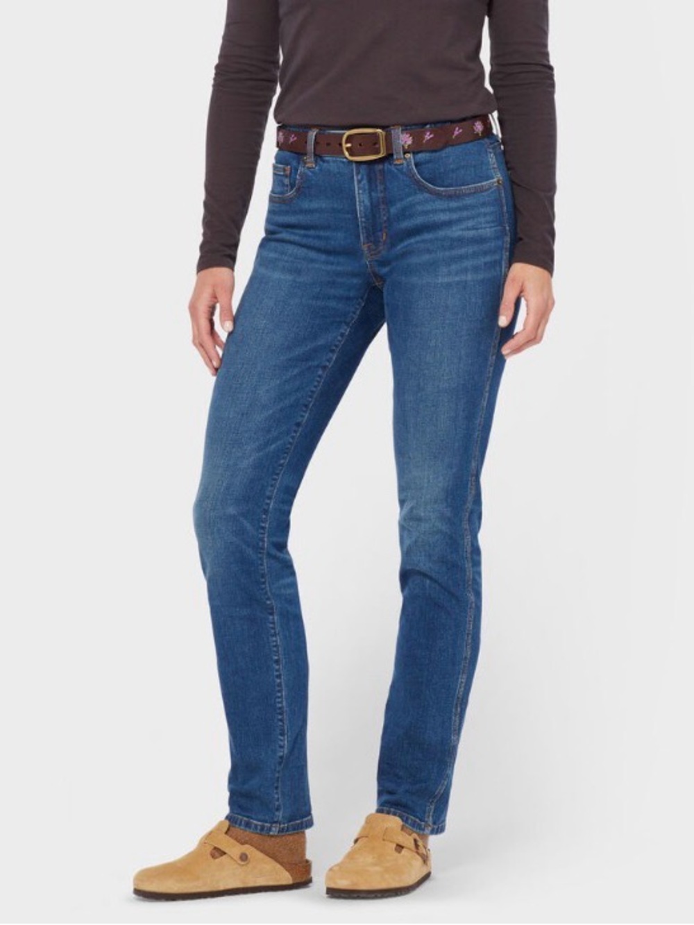 Duluth Trading Women's Asset Management Mid-Rise Slim Leg Jeans Size 2 Regular